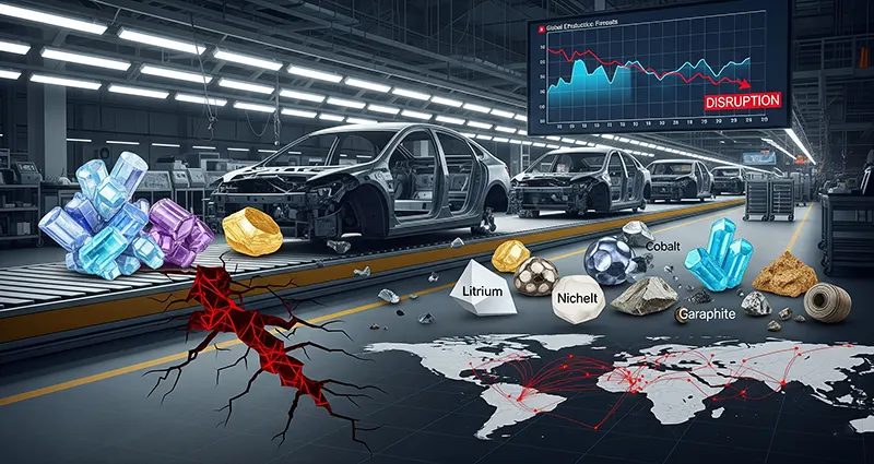 Impact of Critical Mineral Supply Chain Disruptions on Global EV Production