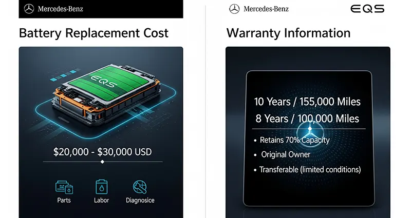Mercedes-Benz EQS Battery Replacement Cost and Warranty Information