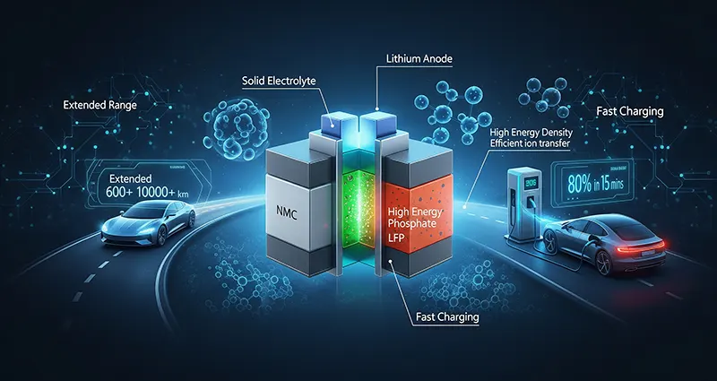 Solid-State Battery Development for Extended EV Range and Faster Charging