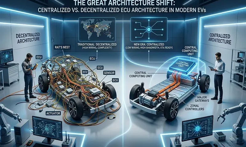 The Great Architecture Shift: Centralized vs. Decentralized ECU Architecture in Modern EVs